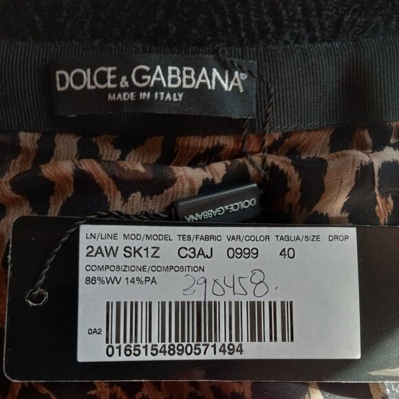 DOLCE & GABBANA BLACK WOOL FUR COLLAR SKIRT SUIT NWT IT 40 US 4 - Picture 7 of 16